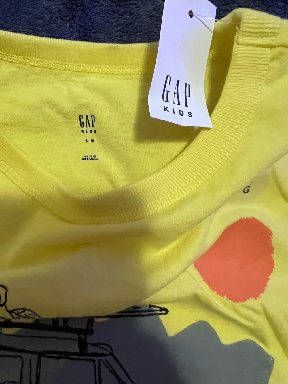 NWT GAP Yellow Boys Short Sleeve Tee with Off-Road Vehicle Graphic